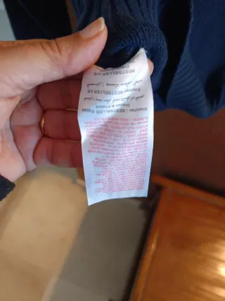 Jersey azul con flores bordadas Talla XL