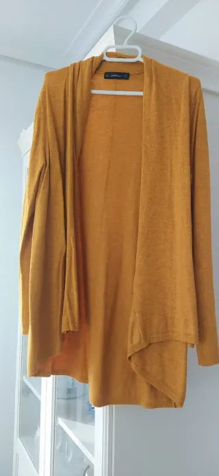 Cardigan Zara Amarillo Talla Única