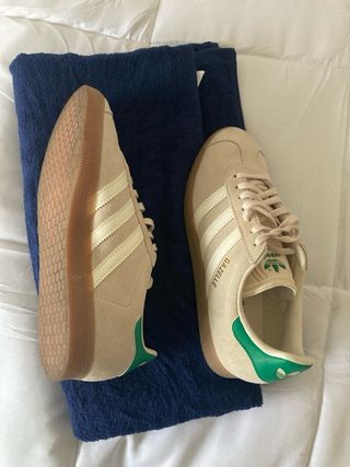 Adidas Gazelle Beige/Verde Talla 38 2/3