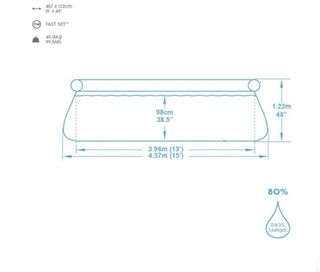 Piscina Bestway Fast Set con Bomba 457x122