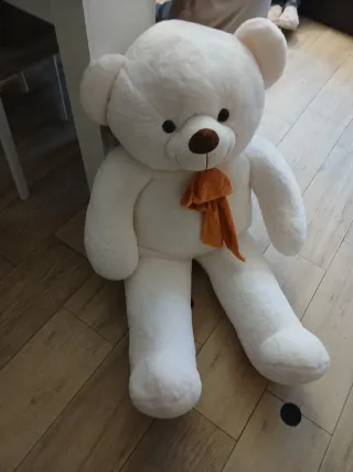 Oso de peluche blanco grande