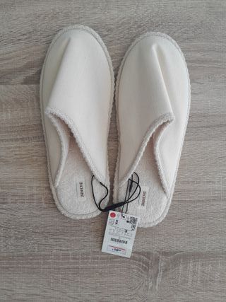 Zapatillas de casa,chinelas de  algodón-lino n° 41