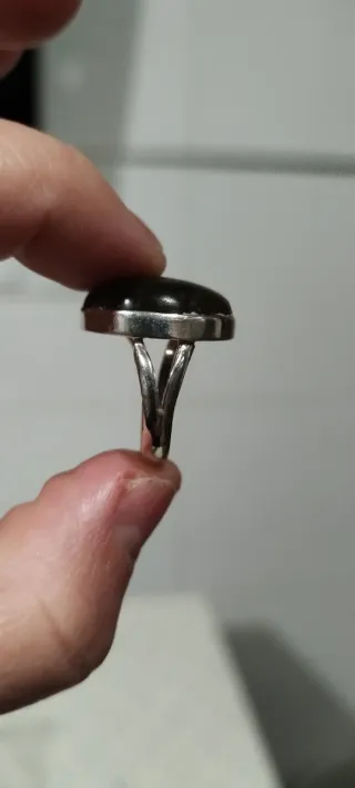 Anillo Piedra Labradorita Azul y Verde