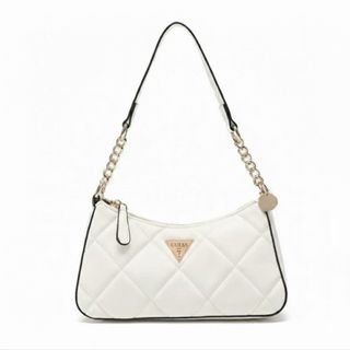 Bolso Guess Blanco Acolchado Dorado