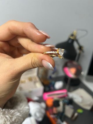 Anillo Pandora Corazón Doble