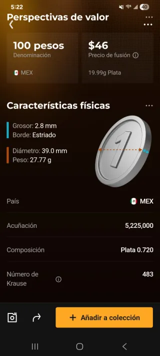 Moneda 100 Pesos México 1977 Plata Pura