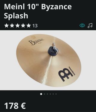 Platos China Flat 16” y Splash 10” Meinl Byzance