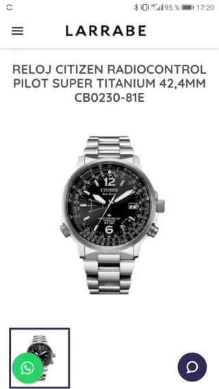 Reloj Citizen Pilot Titanio Eco-Drive