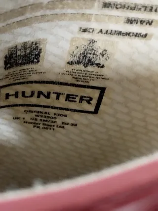 Botas de agua Hunter Talla 33 Rojas