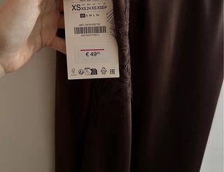 Vestido marrón con encaje, lenceria