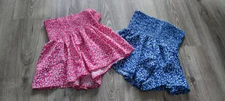 Faldas pantalón SHEIN azul floral y otra rosa XS/