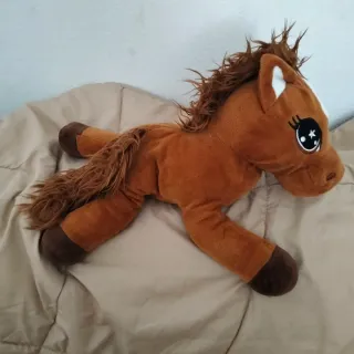 Cavallino peluche marrone