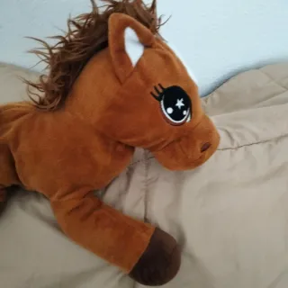 Cavallino peluche marrone