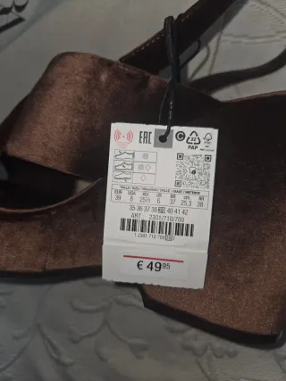 Sandalias Zara Marrones Cuña