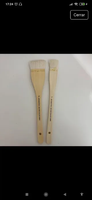 2 Pinceles Acuarela Madera