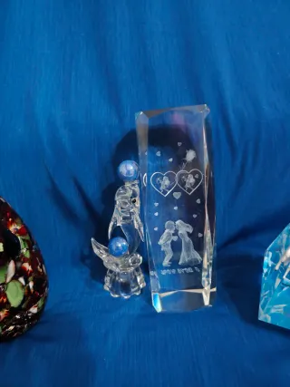 Figuras de cristal decorativas