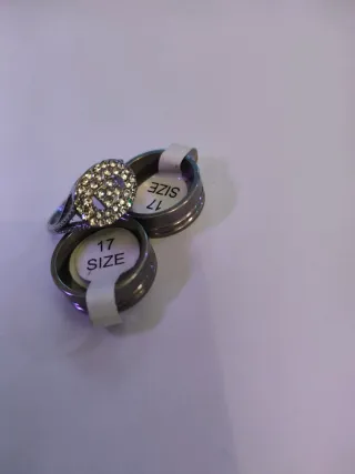 Pack 3 anillos plateados