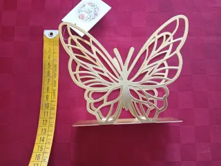 Porta tovaglioli farfalla oro traforato