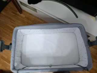 Cuna colecho Kinderkraft gris