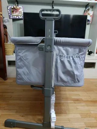 Cuna colecho Kinderkraft gris