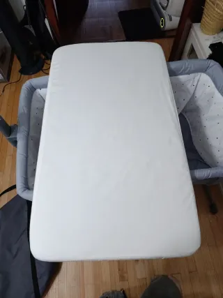 Cuna colecho Kinderkraft gris