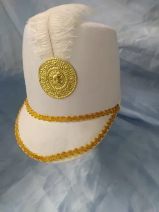 Sombrero de Mayoreta Blanco con Dorado