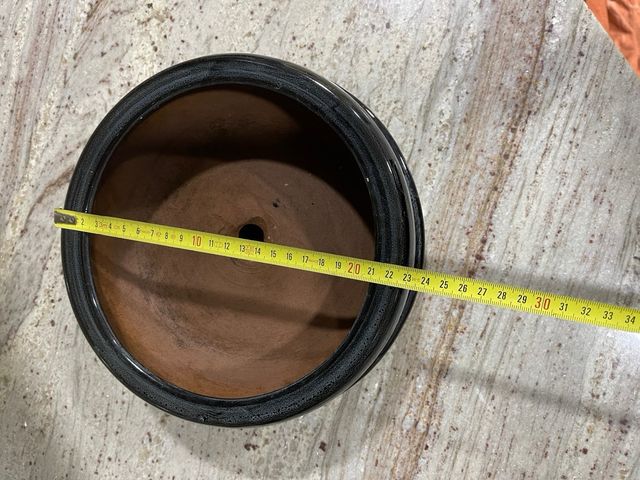 Tiesto y plato Bonsái Cerámica azulon