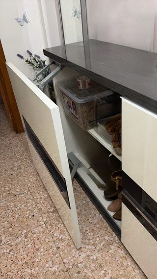 Mueble Salón/Aparador Blanco y Negro