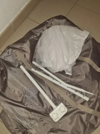 Mosquitera para cuna blanca