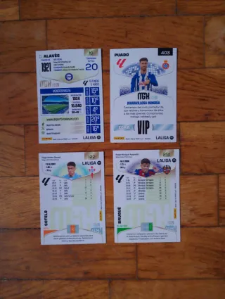 4 Cartas Fútbol Panini Adrenalyn XL