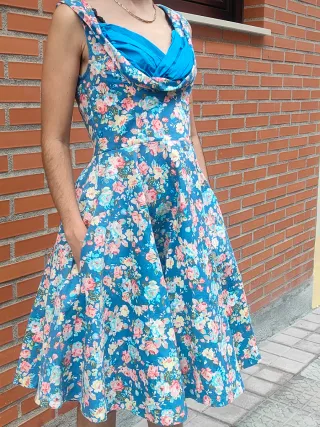 Vestido vintage floral Lindy Bop Talla 38
