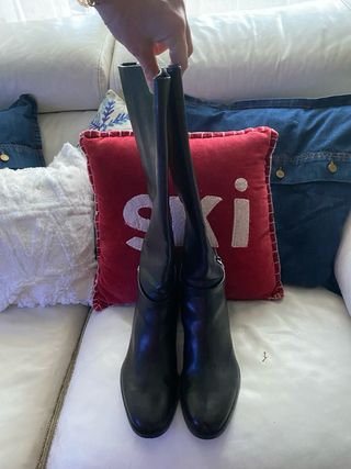 Botas Zara Talla 41 Negras con Hebilla