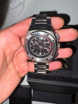 Reloj Jaguar Cronógrafo Negro y Plateado
