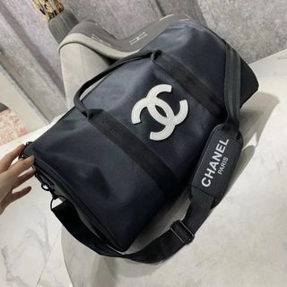 Borsa da viaggio Ch4nel nera e bianca