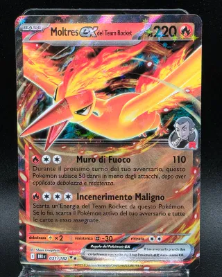 Carta Pokemon Moltres EX Team Rocket 031/182 RR