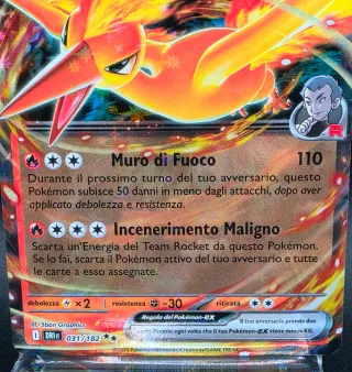 Carta Pokemon Moltres EX Team Rocket 031/182 RR