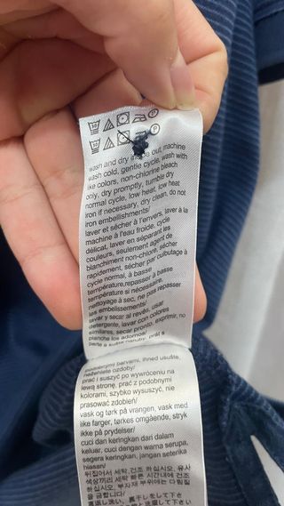 Polo Calvin Klein manga corta rayas azul XL