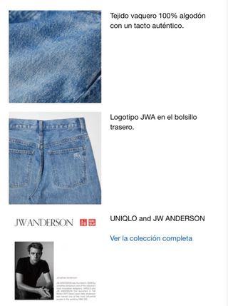 Pantalón recto Uniqlo J.W. Anderson T.38/40