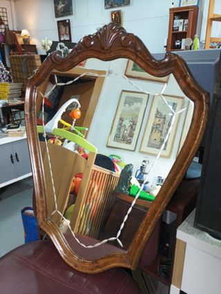 Espejo estilo cornucopia – marco tallado vintage