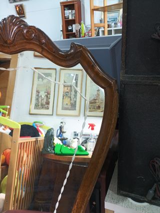 Espejo estilo cornucopia – marco tallado vintage