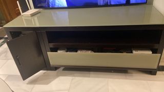 Mueble TV madera y cristal