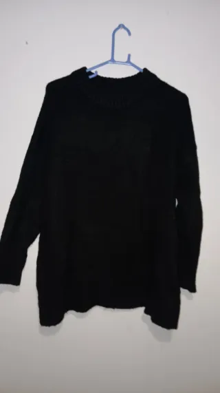 Vestido lana negro talla única