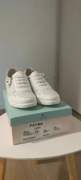 Zapatos Mysoft Mujer Talla 38 Blancos