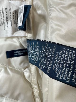 Chaleco Ralph Lauren plumón blanco perla Talla M