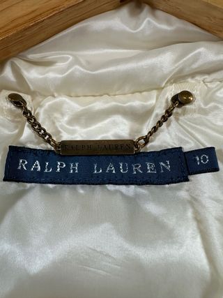 Chaleco Ralph Lauren plumón blanco perla Talla M