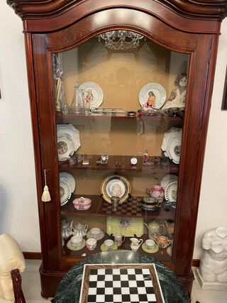 Vitrina Clásica Madera Maciza Elegante