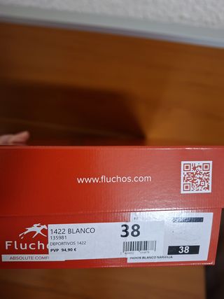 Zapatillas Fluchos Piel Blancas Talla 38