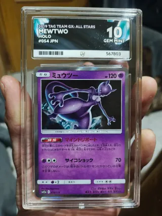 Carta Pokémon Mewtwo TAG TEAM GX ACE 10 Gem Mint