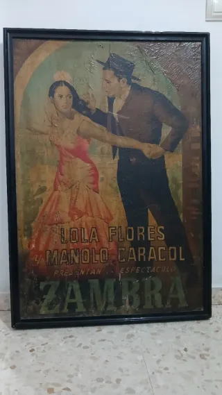 Cartel original Lola Flores y Manolo Caracol