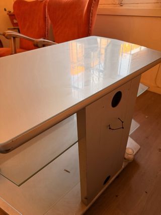 Mueble TV cristal y metal